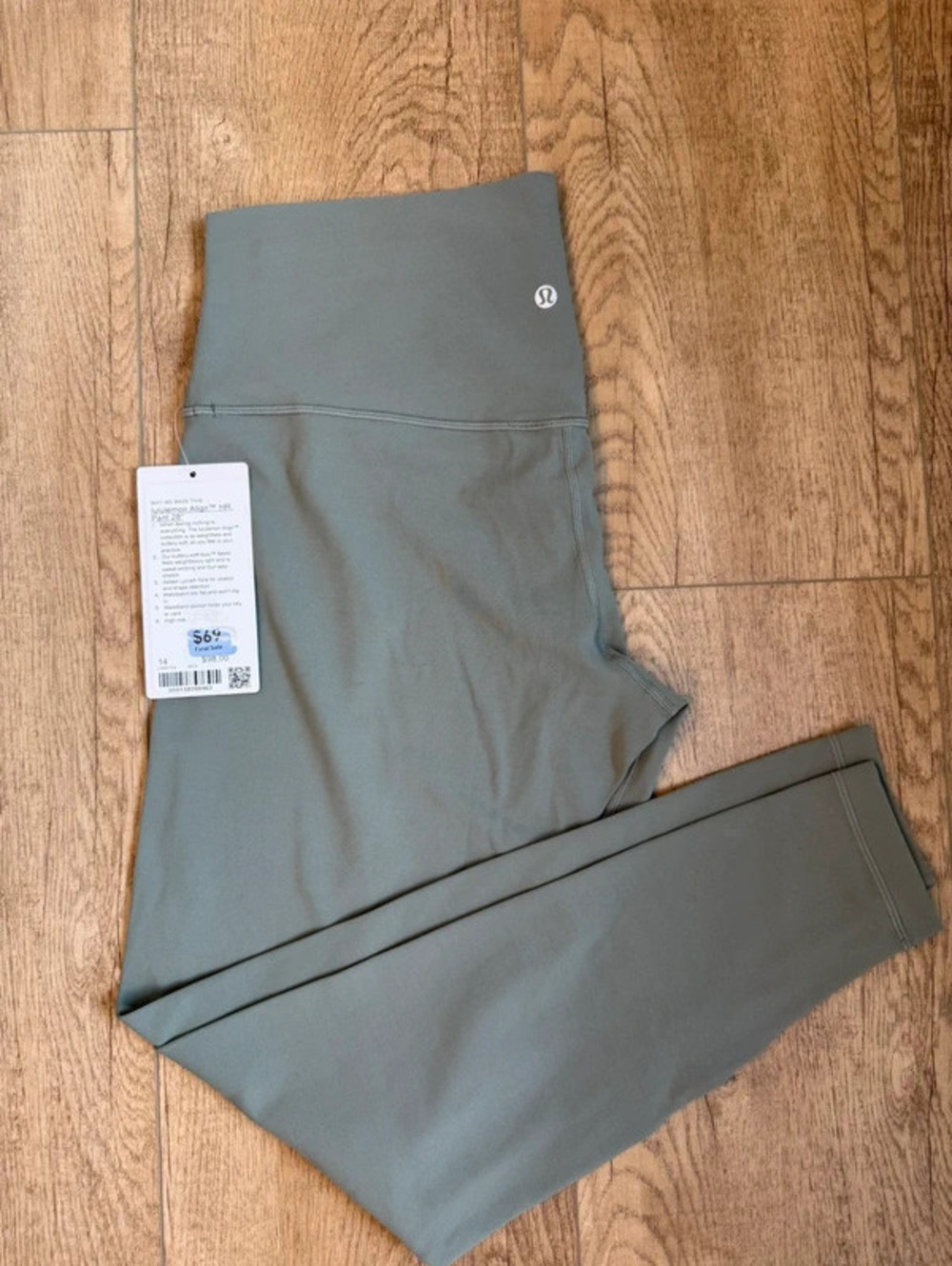 Lululemon Align HR Pant 28" Willow Green (Size 14)